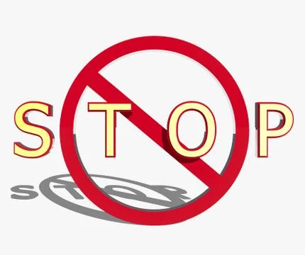 Stop sign Stock Illustration