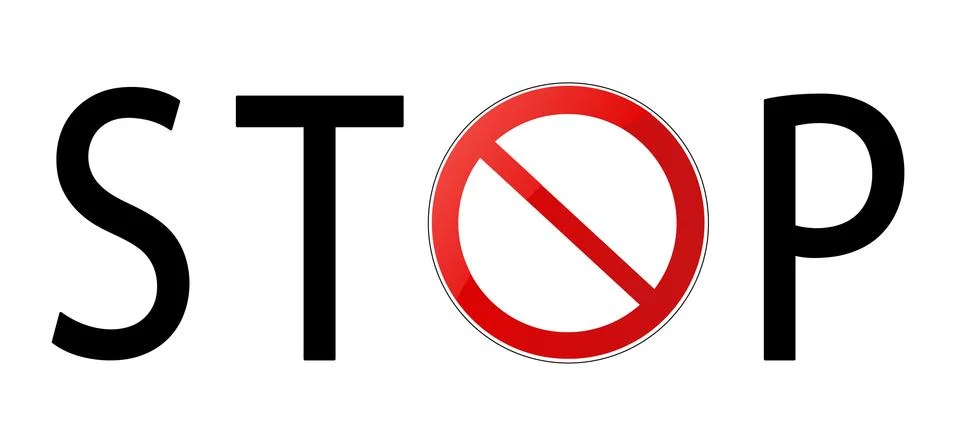 Stop sign Stock Illustration
