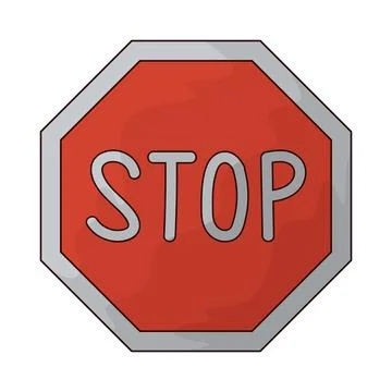 Stop sign illustration Stock Illustration
