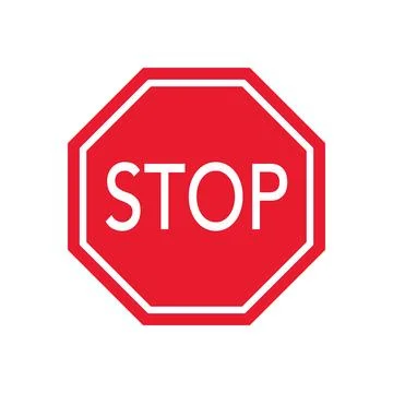 Stop Sign isolated Illustrazione stock