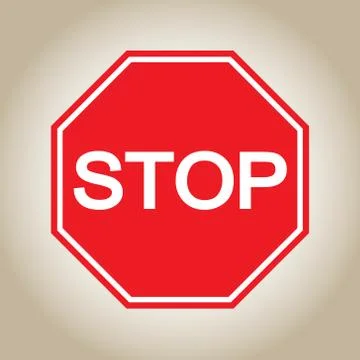 Stop Sign isolated on white background. Traffic regulatory warning stop 스톡 일러스트