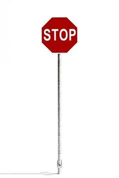 Stop sign isolated on white background Stock Illustration