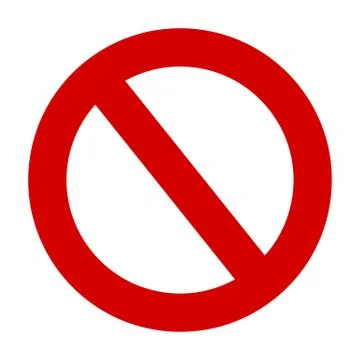 Stop sign no entry warning vector red circle icon Stock-Illustration