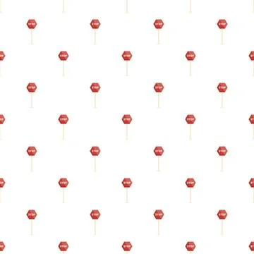 Stop sign pattern creating a traffic safety background Stock Illustration