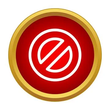 Stop sign prohibiting access or action Stock Illustration