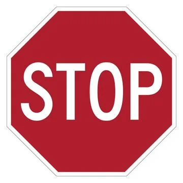 Stop sign, R1-1, US road sign Stock Illustration