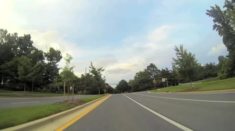 Stop Sign on a Road Stock Footage 59636668