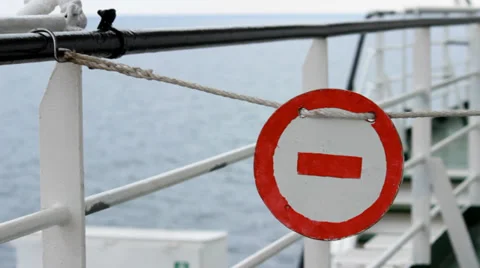 Stop Sign ship Stock Footage 34905557