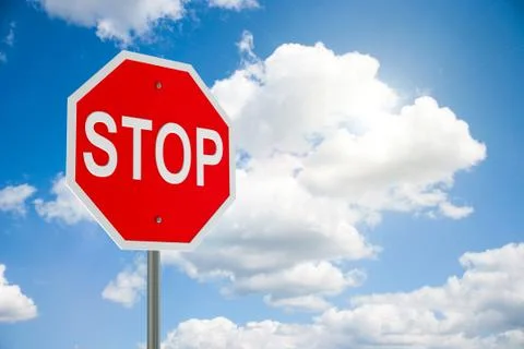 Stop sign on sky Stock Illustration