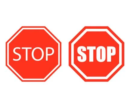 Stop sign. Stop icon isolated on white background. Vector illustration. Stock Illustration