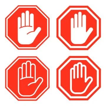 Stop sign. Stop icon isolated on white background. Vector illustration. Stock Illustration