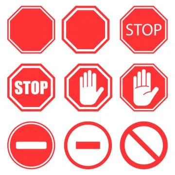 Stop sign. Stop icon isolated on white background. Vector illustration. Stock Illustration