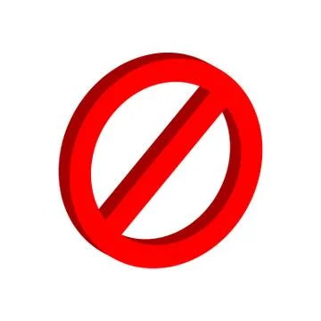 Stop sign symbol. Flat Isometric Icon or Logo. 3D Style Pictogram for Web Des Stock Illustration