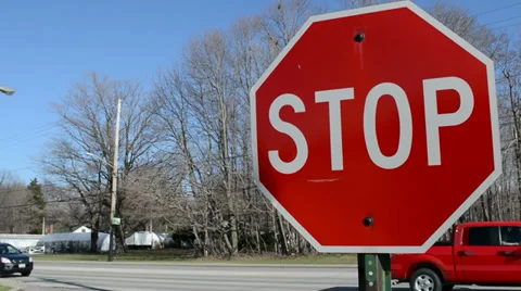 Stop Sign Time Lapse Stock Footage