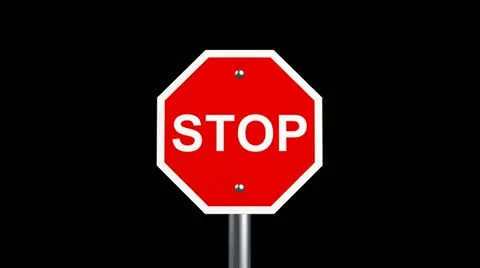 Stop Sign Transition HD Stock Footage 10870511