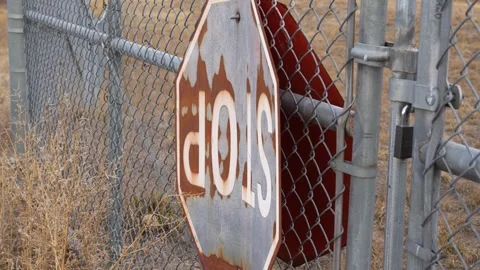 Stop Sign, Upside Down Stock Footage 260982005