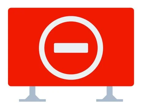 Stop sign vector icon flat isolated Stock Illustration