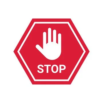 Stop sign vector isolated on white background Stock Illustration