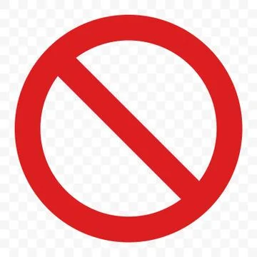 Stop sign vector no entry pass warning red icon Illustrazione stock