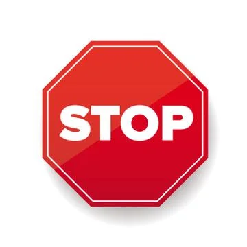 Stop sign vector red Stock Illustration