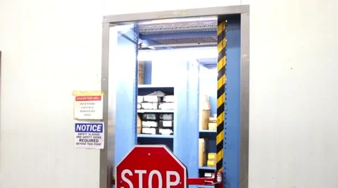 Stop sign warehouse Stock Footage 66764926