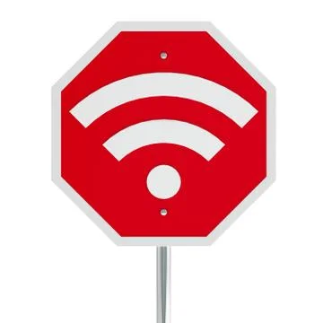 Stop sign WiFi Stock Illustration