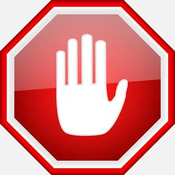 Stop signal sign Stock Illustration