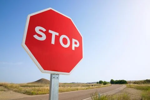 Stop signal view Stock Photos