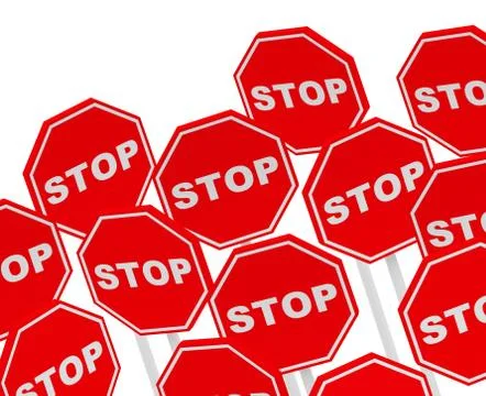The stop signs Stock Illustration