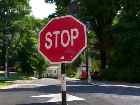 Stop signStop sign board on the road Stock Photos