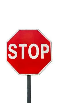 STOP sing isolated on white background. Stock Photos