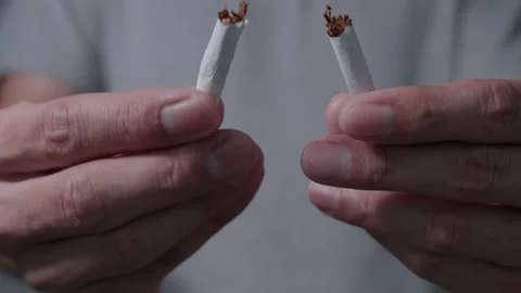 Stop smoke, refuse and break take cigarette. wold tobacco day and quit smok.. Stock Footage 229228375