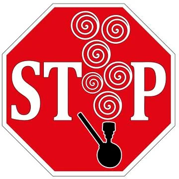 Stop Smoking Pot Stock Illustration