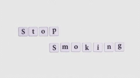  Stop Smoking Stop Motion Letters On Alpha Channel Stock Footage 262466904
