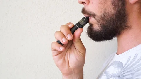 Stop smoking with vape Stock Footage 112203679