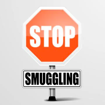 Stop Smuggling Stock Illustration