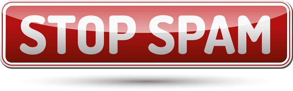Stop Spam Button Stock Illustration