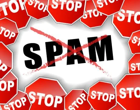 Stop spam illustration Stock Illustration