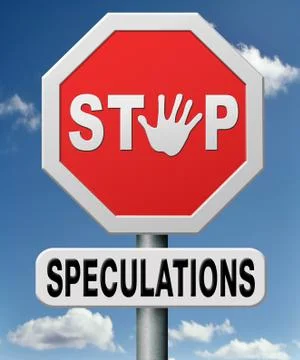 Stop speculations Stock Illustration