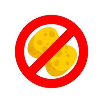Stop sponge. It is forbidden to rub with sponge for washing. Red prohibitory  Stock Illustration