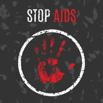 Stop the spread of AIDS Stock Illustration