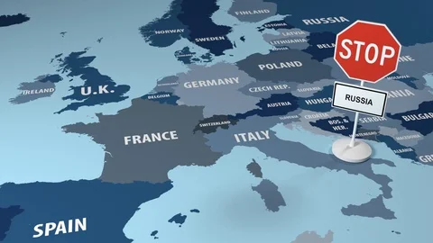 Stop the spread of Russian influence in Western countries. Video stock 116054680