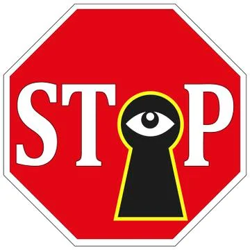 Stop Spying on me Stock Illustration