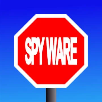 Stop spyware sign Stock Illustration