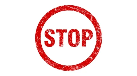 STOP stamp Stock Footage 1847956