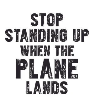Stop Standing Up When The Plane Lands Stock Illustration