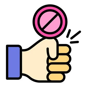 Stop stereotypes icon vector flat Stock Illustration