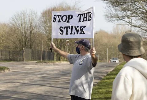 Stop the stink demonstration Stock Photos
