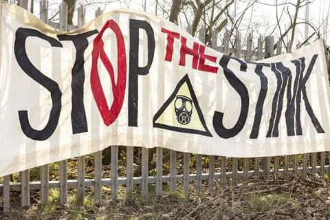 Stop the stink demonstration Stock Photos