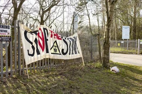 Stop the stink demonstration Stock Photos